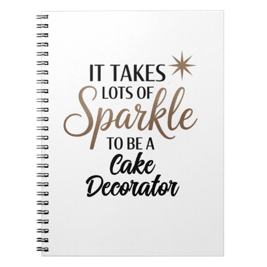 Sparkle Cake Decorator Notizblock (Vorderseite)