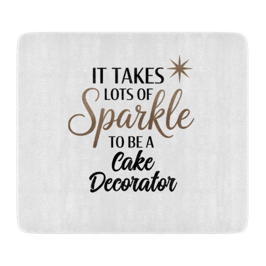 Sparkle Cake Decorator Schneidebrett (Vorderseite)