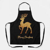 Sparkle Christmas Gold Rentier Schürze (Vorderseite)