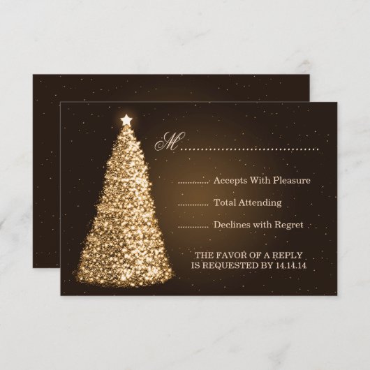 Sparkle Christmas RSVP Gold (Vorne/Hinten)