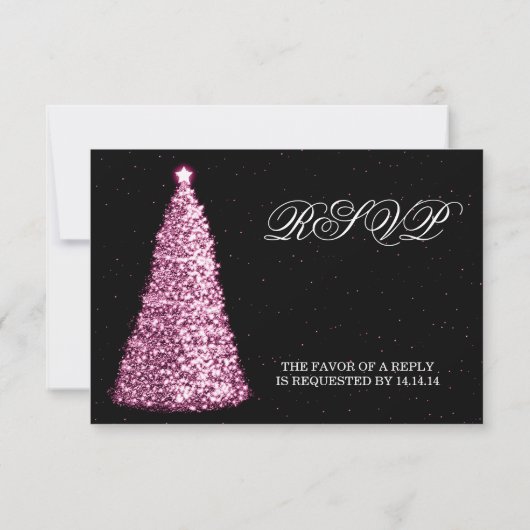 Sparkle Christmas RSVP Pink (Rückseite)