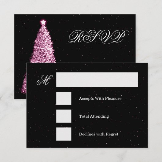 Sparkle Christmas RSVP Pink (Vorne/Hinten)