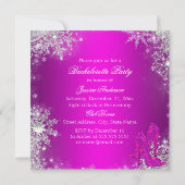 Sparkle Cocktail & Heelse Bachelorette Einladung (Rückseite)