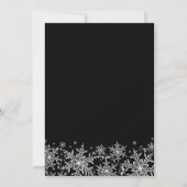 Sparkle Crystal Snowflake Junggeselinnen-Abschied Einladung (Rückseite)