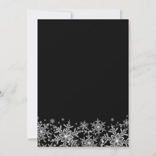 Sparkle Crystal Snowflake Junggeselinnen-Abschied Einladung (Rückseite)