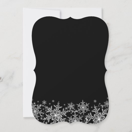 Sparkle Crystal Snowflake Junggeselinnen-Abschied Einladung (Rückseite)