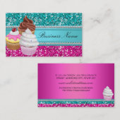 Sparkle Cupcake Business Card Visitenkarte (Vorne/Hinten)