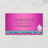 Sparkle Cupcake Business Card Visitenkarte (Rückseite)