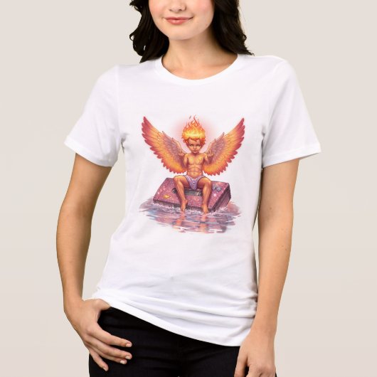 Sparkle Cupid Cassette T-Shirt ✨ 💖 Tri-Blend Shirt (Vorderseite)