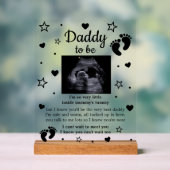 Sparkle Daddy zu Gedicht von Bump Ultrasonographie Acrylschild (Neutral)