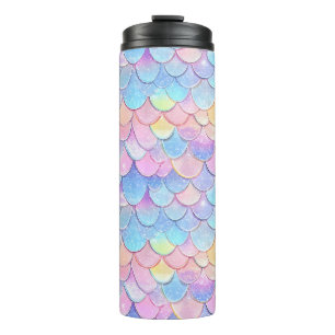 Sparkle Delicate Pastel Scales Thermosbecher