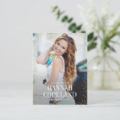 Sparkle Delight Abschluss Ankündigung Postkarte (Stehend Vorderseite)