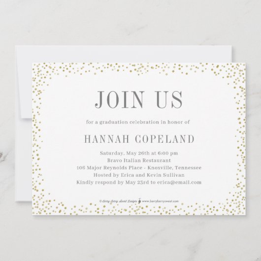 Sparkle Delight Abschluss Einladung (Rückseite)