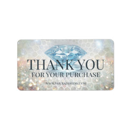 Sparkle Diamond Jewelier Designer Danke Sticker Adressaufkleber