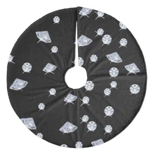 Sparkle Diamonds Fleece Weihnachtsbaumdecke (Vorderseite)