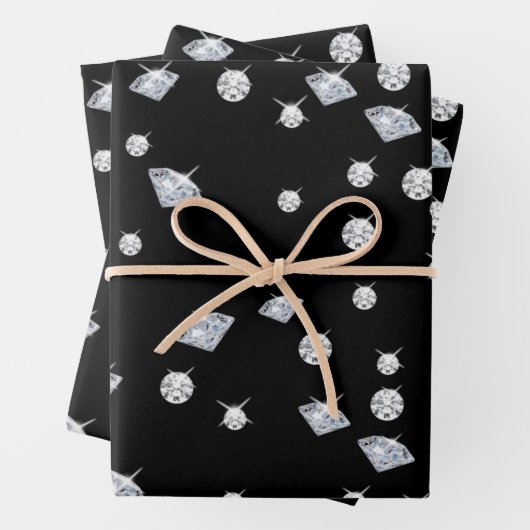 Sparkle Diamonds Geschenkpapier Set (Beispiel)