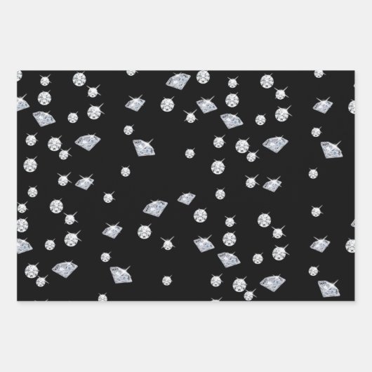Sparkle Diamonds Geschenkpapier Set (Vorderseite)