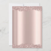 Sparkle Diamonds Rose Gold Dress Bridal Shower  Einladung (Rückseite)
