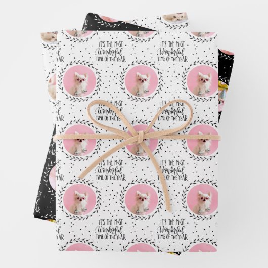 Sparkle Die Tiny Chi | Benutzerdefiniertes 2-Foto- Geschenkpapier Set (Beispiel)