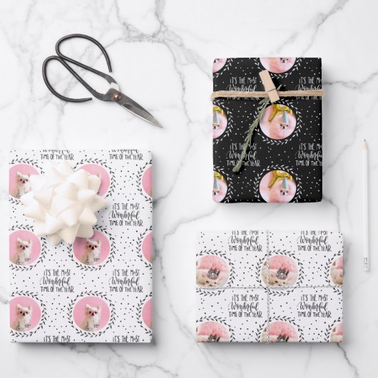 Sparkle Die Tiny Chi | Benutzerdefiniertes 2-Foto- Geschenkpapier Set (Vorderseite)