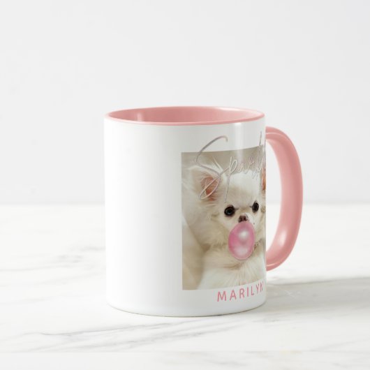 Sparkle Die Tiny Chi | Hund Lover Custom Niedlich Tasse (VorderseiteRechts)