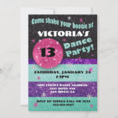 Sparkle Disco Tanz Party Einladungen (Vorderseite)