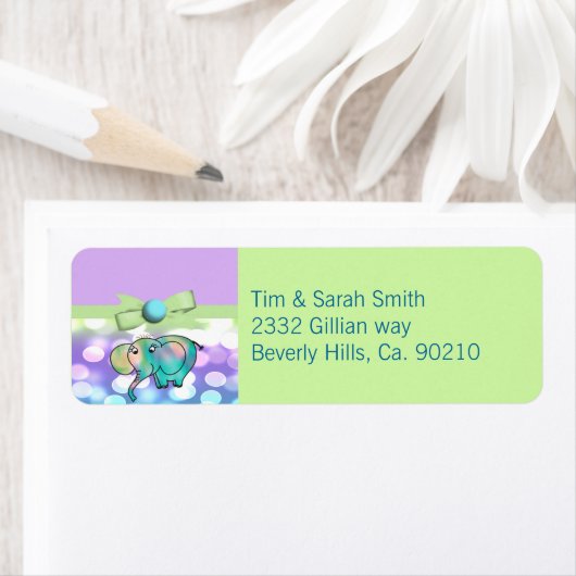 Sparkle Dots Pastel Elephant Babydusche (Insitu)