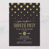 Sparkle Dots Überraschung Party Einladung