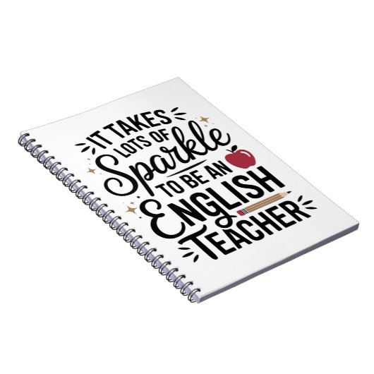 Sparkle, ein Englischlehrer zu sein - Fun Gift Notizblock (Rechte Seite)