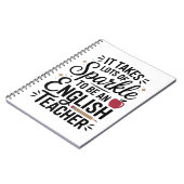 Sparkle, ein Englischlehrer zu sein - Fun Gift Notizblock (Linke Seite)