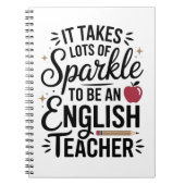 Sparkle, ein Englischlehrer zu sein - Fun Gift Notizblock (Vorderseite)