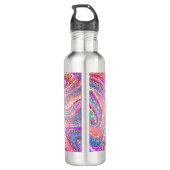 Sparkle Einicorn-Regenbogen, gürtelig marmorierte Edelstahlflasche (Rückseite)