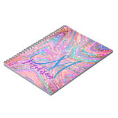 Sparkle Einicorn-Regenbogen, gürtelig marmorierte  Notizblock (Linke Seite)