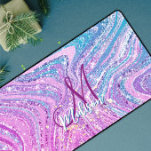 Sparkle Einicorn-Regenbogen, gürtelige Marmorkunst Schreibtischunterlage