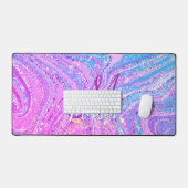 Sparkle Einicorn-Regenbogen, gürtelige Marmorkunst Schreibtischunterlage (Tastatur & Maus)