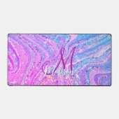 Sparkle Einicorn-Regenbogen, gürtelige Marmorkunst Schreibtischunterlage (Vorderseite)