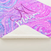 Sparkle Einicorn-Regenbogen, gürtelige Marmorkunst Sherpadecke (3/4)