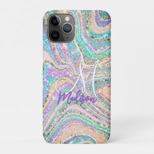 Sparkle Einicorn Regenbogen Rosa Minze Marmorkunst Case-Mate iPhone Hülle