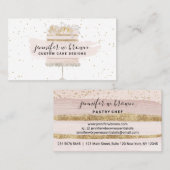 Sparkle Einzigartiger Pink Cake Visitenkarte (Vorne/Hinten)