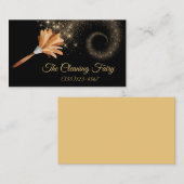 Sparkle Fairy Feather Duster Reinigungsdienste Visitenkarte (Vorne/Hinten)