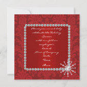 SPARKLE Ferien Einladung mit SNOWFLAKES (Rückseite)