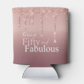 Sparkle Fifty und fabelhafte rosa Glitzer Geburtst Dosenkühler (Rückseite)