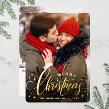 Sparkle Frohe Weihnachten 2 FOTO Gruß Gold