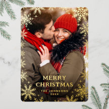 Sparkle Frohe Weihnachts-FOTO Gruß Gold