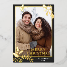 Sparkle Frohe Weihnachts-FOTO Gruß Gold