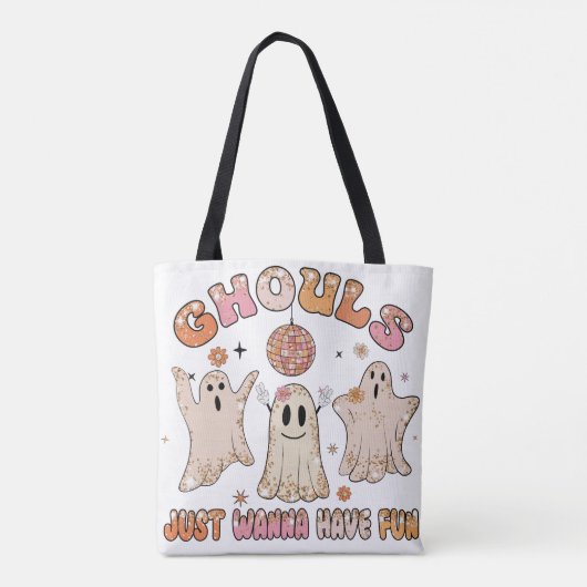 Sparkle Funny Ghouls Halloween Tote Bag Tasche (Rückseite)
