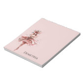 Sparkle Girl in Rosa Gold Dress Notizblock (Rotiert)