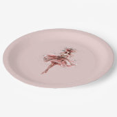 Sparkle Girl in Rosa Gold Dress Pappteller (Schrägansicht)