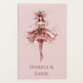 Sparkle Girl in Rosa Gold Dress Planer (Vorderseite)