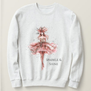 Sparkle Girl in Rosa Gold Dress Sweatshirt